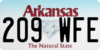 AR license plate 209WFE