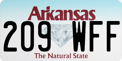 AR license plate 209WFF