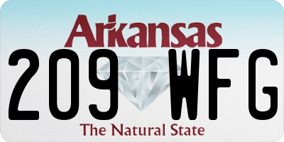 AR license plate 209WFG