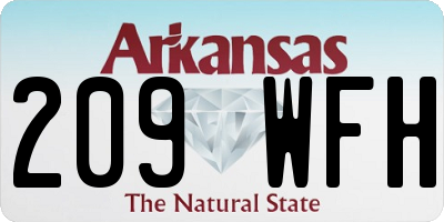 AR license plate 209WFH