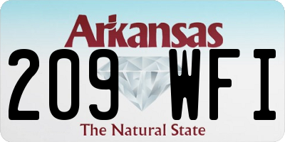 AR license plate 209WFI
