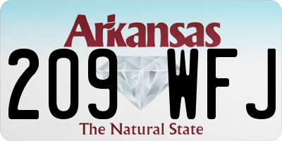 AR license plate 209WFJ