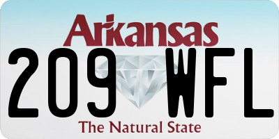 AR license plate 209WFL