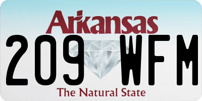 AR license plate 209WFM