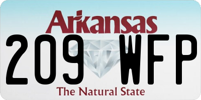 AR license plate 209WFP