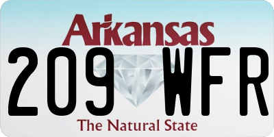 AR license plate 209WFR
