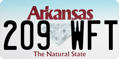 AR license plate 209WFT