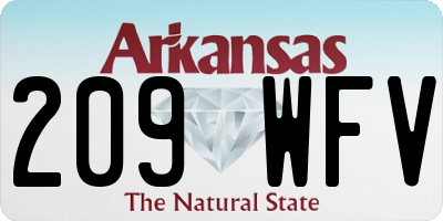 AR license plate 209WFV