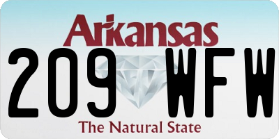 AR license plate 209WFW
