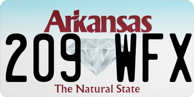 AR license plate 209WFX