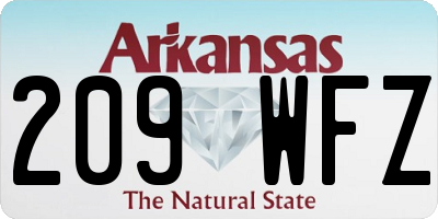 AR license plate 209WFZ
