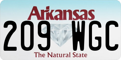 AR license plate 209WGC