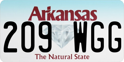 AR license plate 209WGG