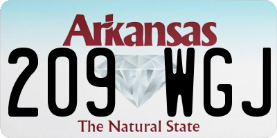 AR license plate 209WGJ