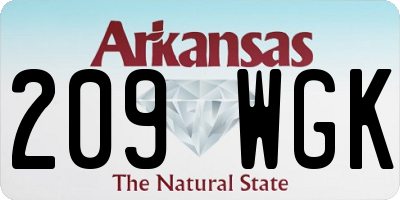 AR license plate 209WGK