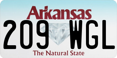 AR license plate 209WGL