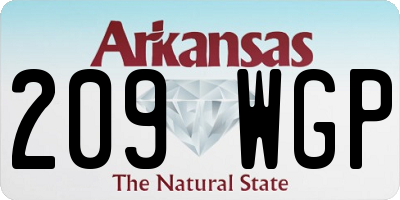 AR license plate 209WGP