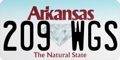 AR license plate 209WGS