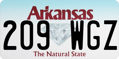 AR license plate 209WGZ