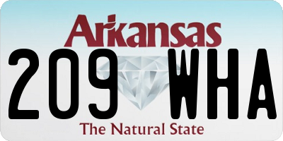 AR license plate 209WHA