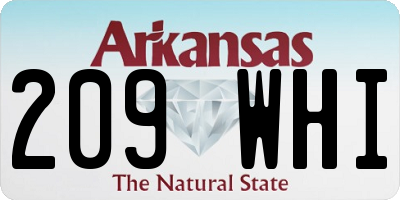 AR license plate 209WHI