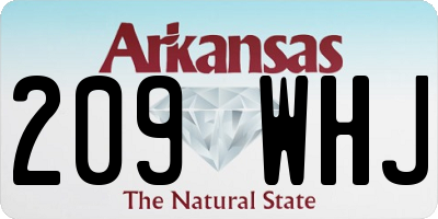 AR license plate 209WHJ