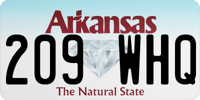 AR license plate 209WHQ