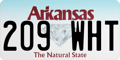 AR license plate 209WHT