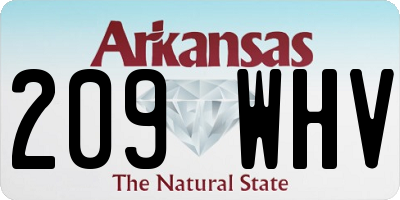 AR license plate 209WHV