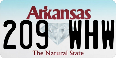 AR license plate 209WHW