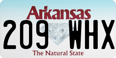 AR license plate 209WHX