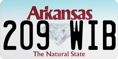 AR license plate 209WIB
