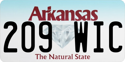 AR license plate 209WIC