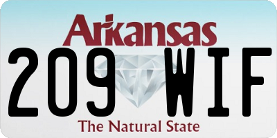 AR license plate 209WIF