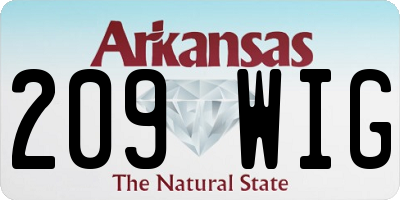 AR license plate 209WIG