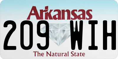 AR license plate 209WIH
