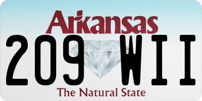 AR license plate 209WII