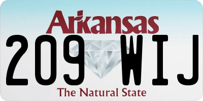 AR license plate 209WIJ