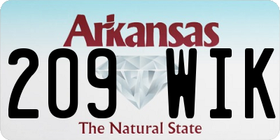 AR license plate 209WIK
