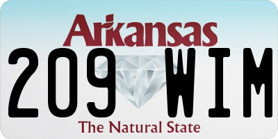 AR license plate 209WIM