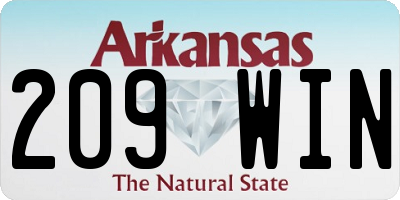 AR license plate 209WIN