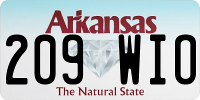AR license plate 209WIO