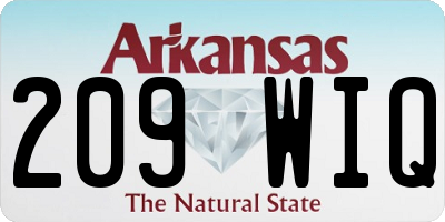 AR license plate 209WIQ
