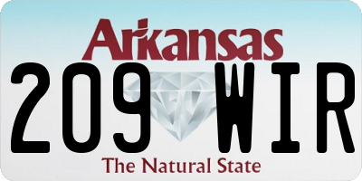 AR license plate 209WIR