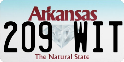 AR license plate 209WIT