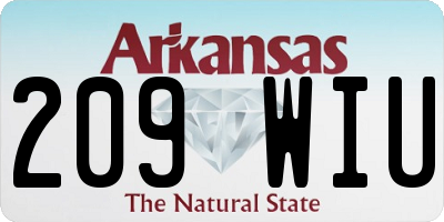AR license plate 209WIU