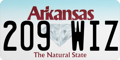 AR license plate 209WIZ