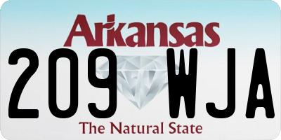 AR license plate 209WJA