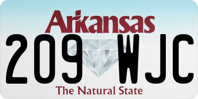 AR license plate 209WJC