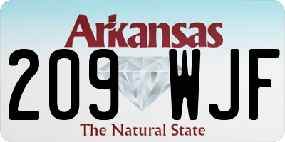 AR license plate 209WJF